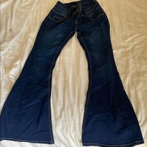 Women's Flared Blue Jeans